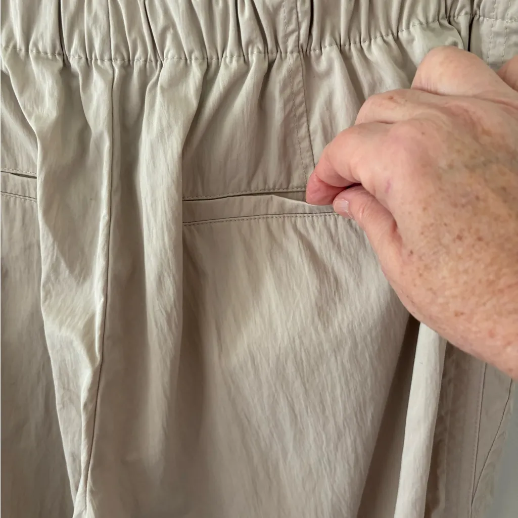 Zara Parachute Pants Sand. Size Medium. - Image 11