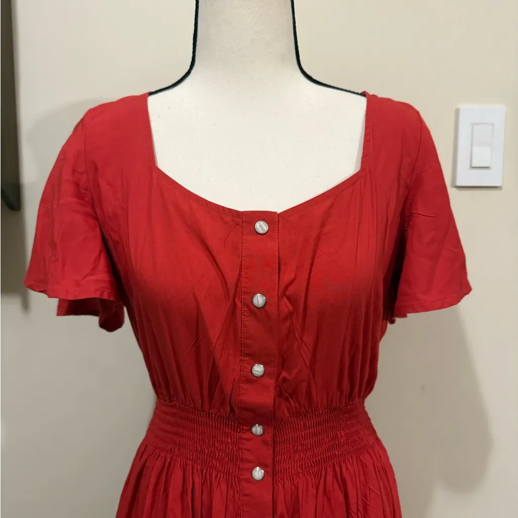 Wrangler Retro | Red snap front western dress size small - Image 3