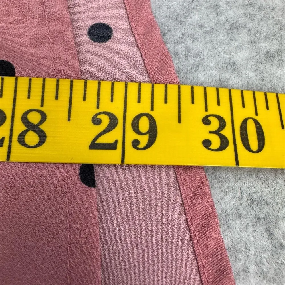 Women's Size 18/20 Pink Polka Dot Tie Neck Blouse Long Sleeve - Image 12