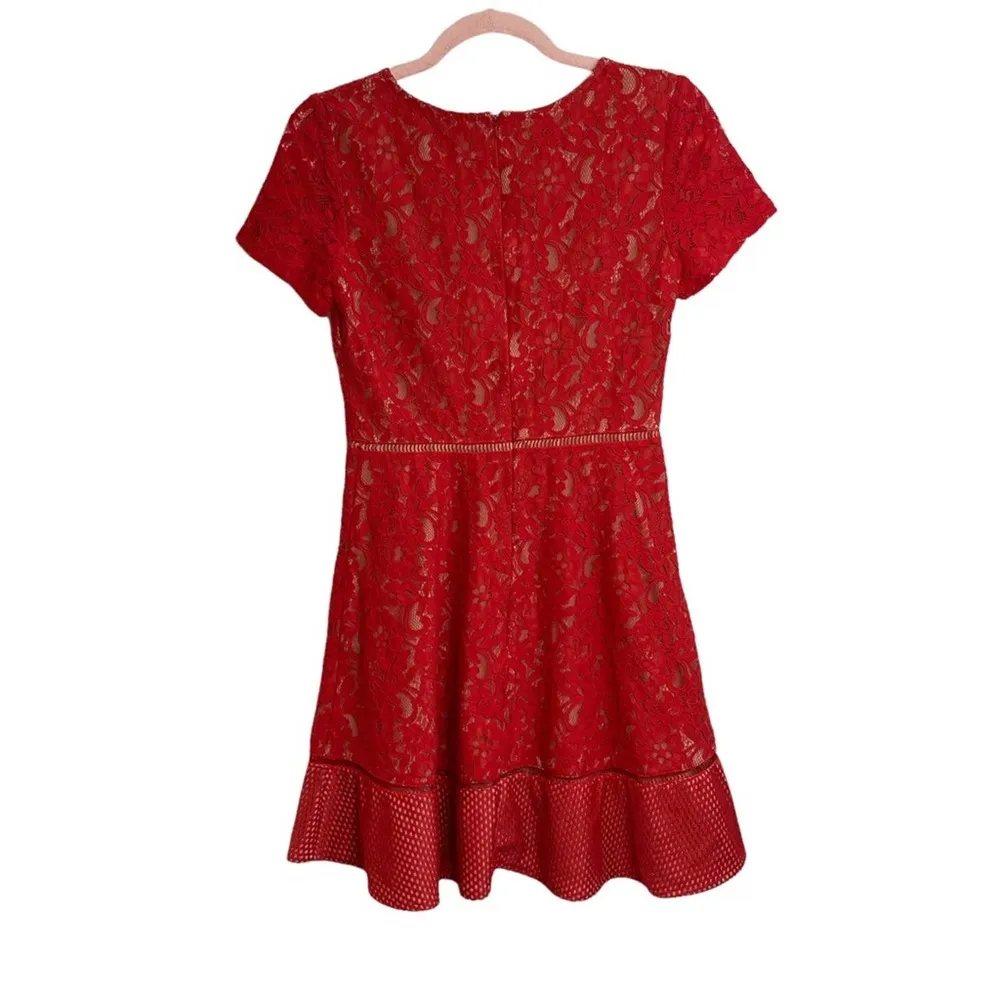 Oasis Red Lace Dress - Image 2