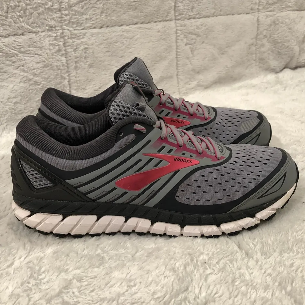 Brooks Ariel 18 Athletic Running Sneaker Shoes Gray Pink 1202711B091 Women 12 B - Image 6