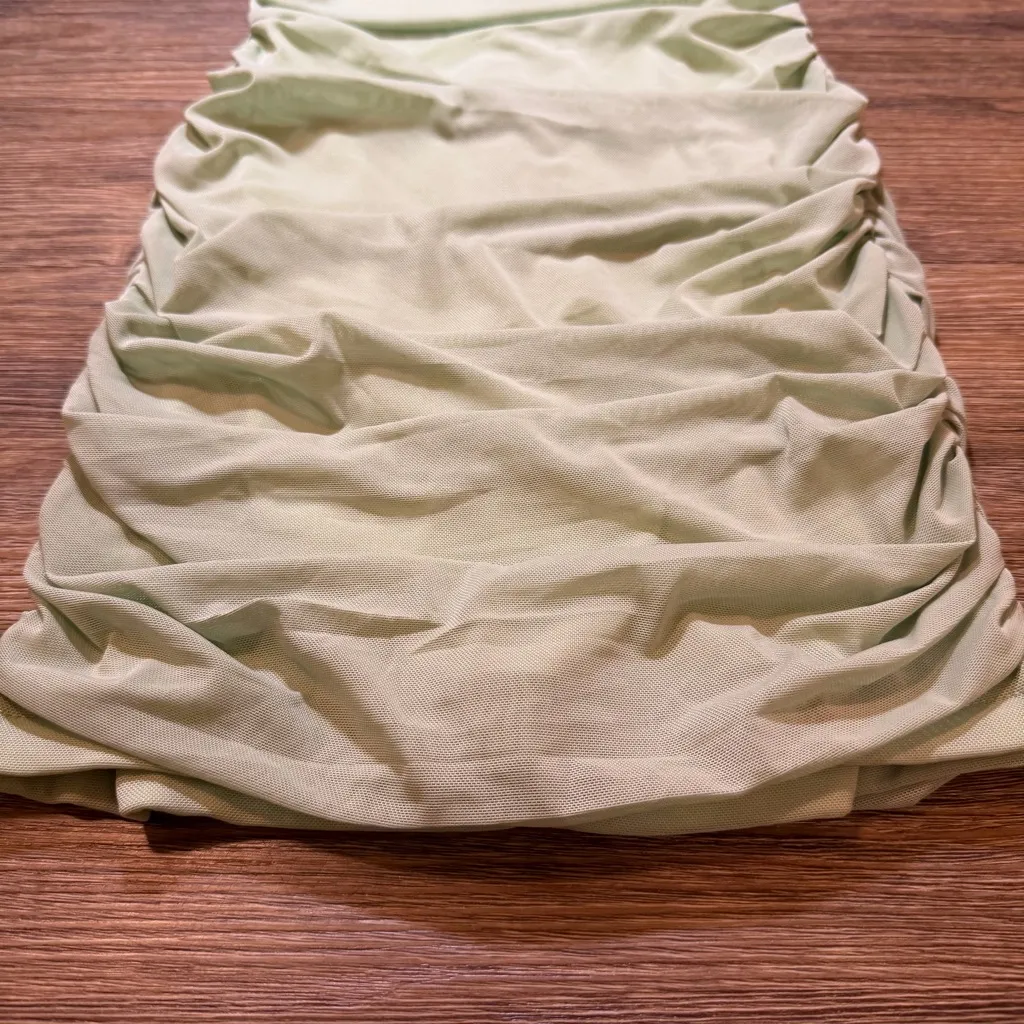 Princess Polly Strapless Ruched Bodycon Green Dress - Image 5