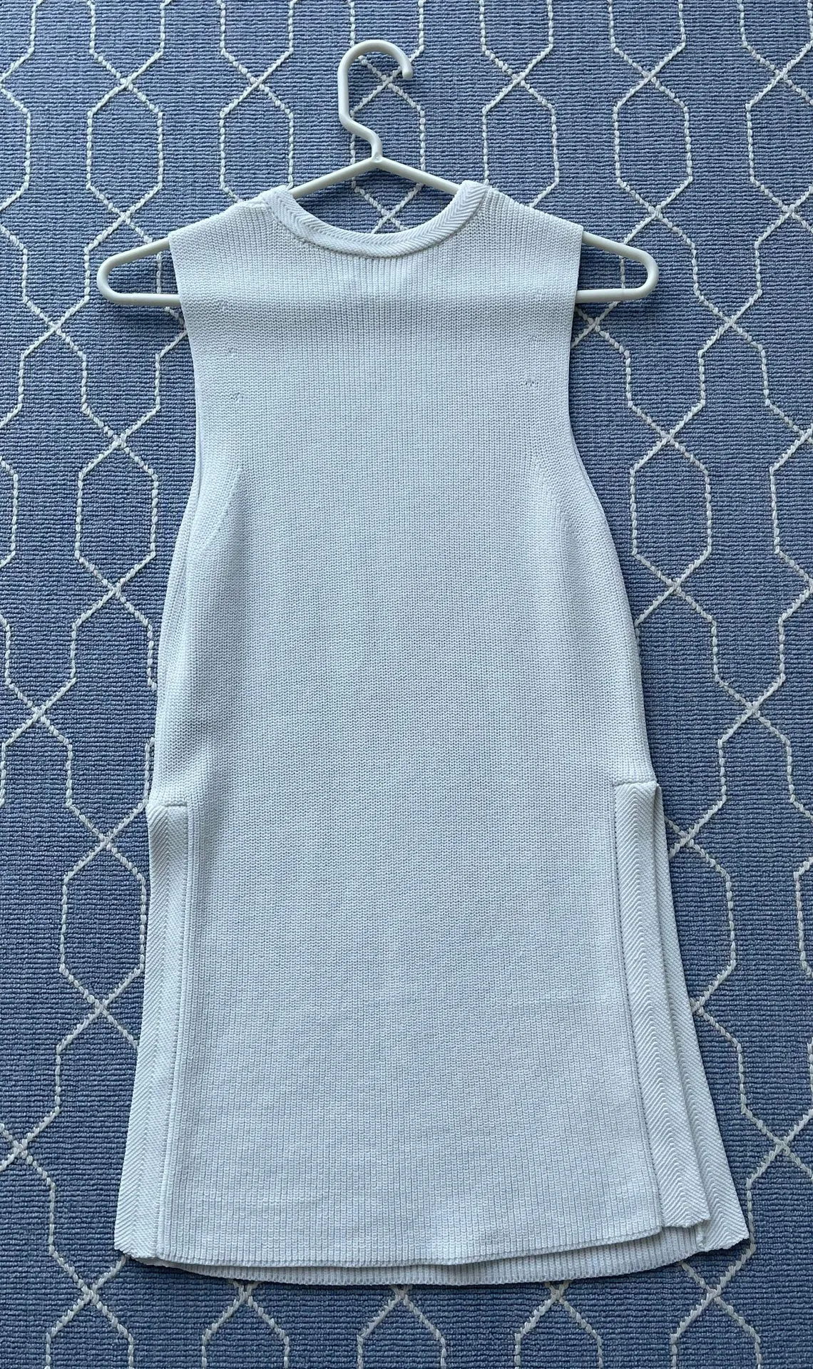 Wilfred Palmier Sleeveless Tunic Ivory Sweater Knit Long Sweater Size S - Image 4