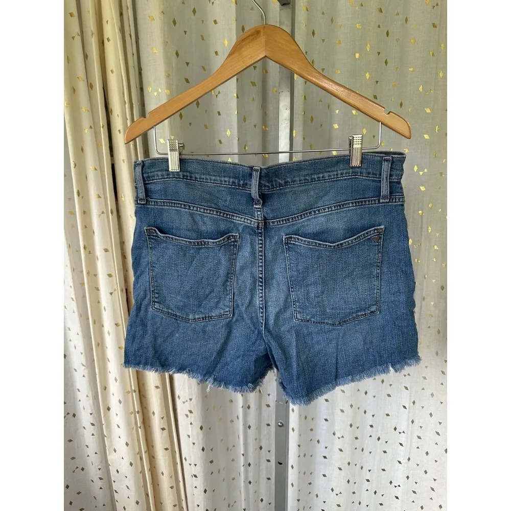 Madewell Women's Medium Wash High Rise Frayed Hem Denim Jeans Shorts 31 - Image 3