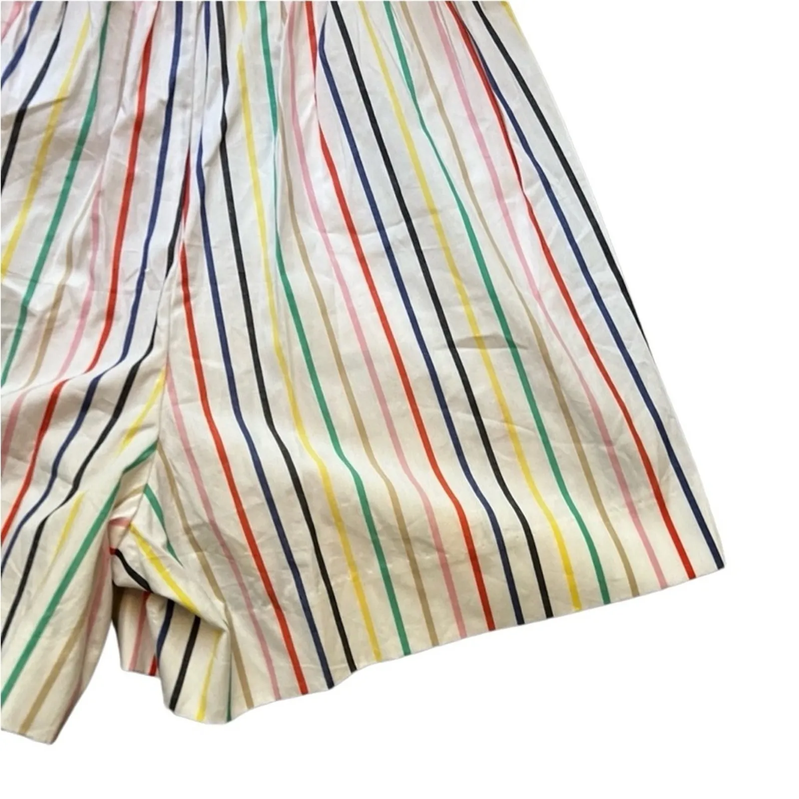 J CREW Striped tie-waist short stretch cotton poplin Size 0 New w/ Tag MSRP $60 - Image 5