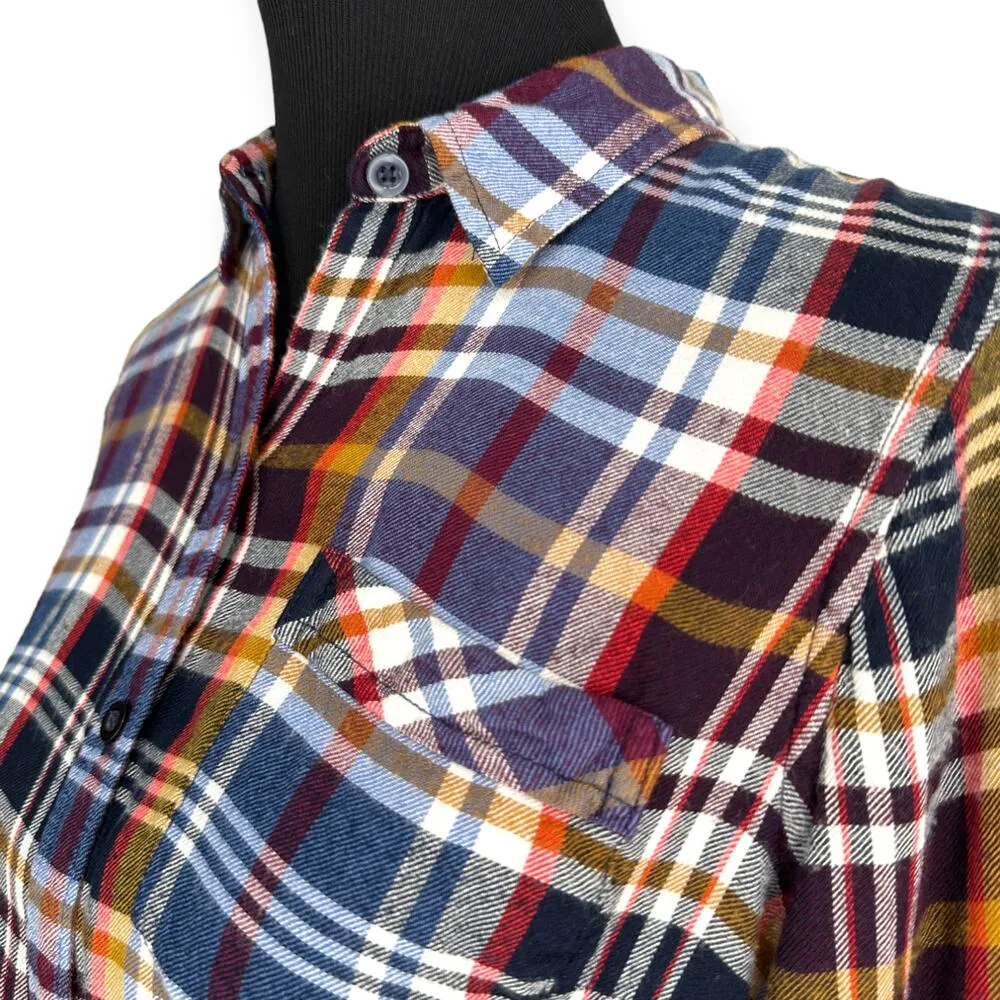 Lucky Brand | Small | Classic Modal Flannel Split-Back Plaid Button Down Shirt - Image 5