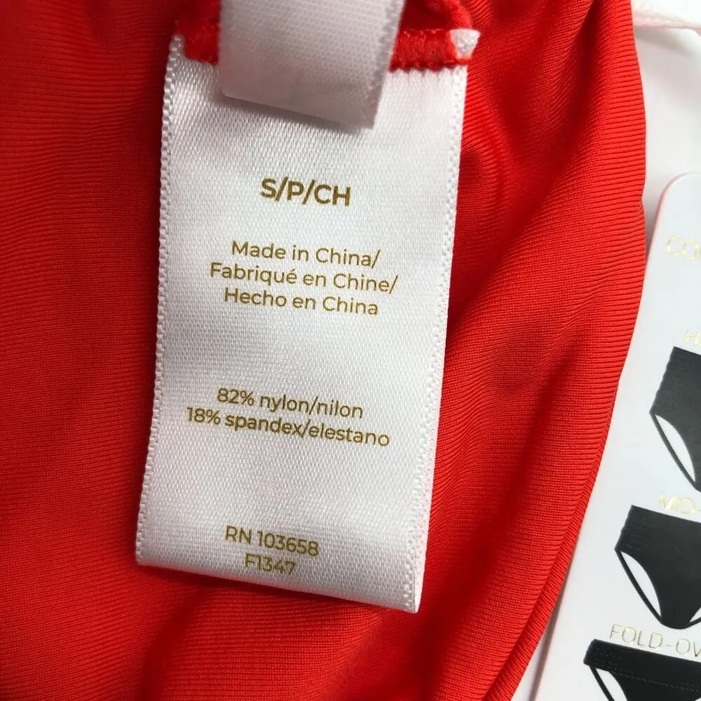 Anne Cole Bikini Bottom Convertible High Waist Shirred Spice Red S - Image 6