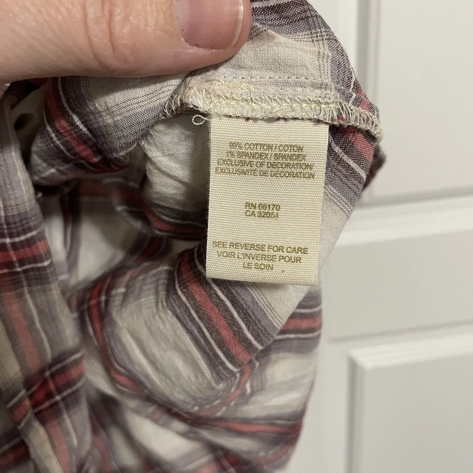 Free People Plaid Crochet Racerback Tank Top Women Size 4 Red White - Image 6