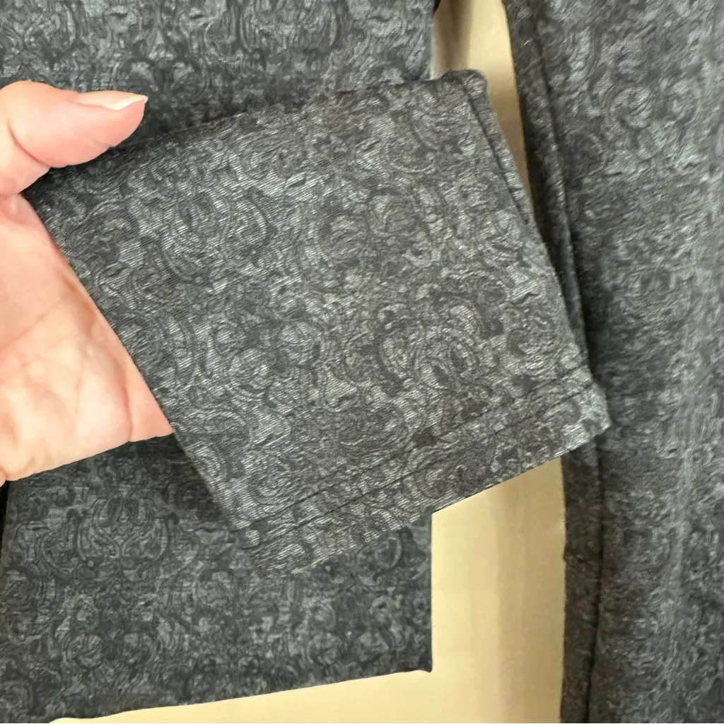 Sanctuary Charcoal Gray Paisley Floral Print Pull On Slim Skinny Stretch Pants M - Image 4