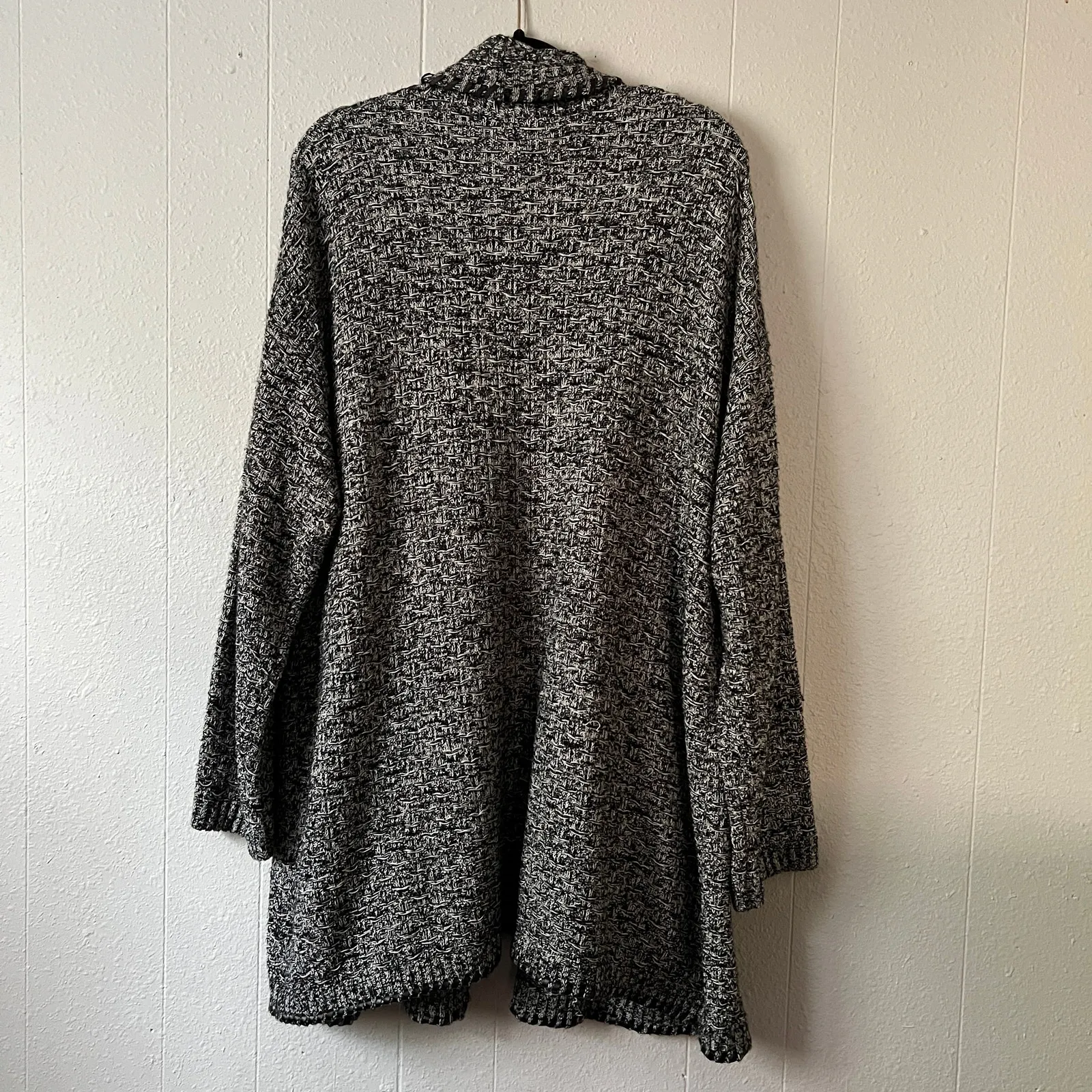 Meri Skye Open Front Chunky Knit Cardigan Womens 2X Cotton Casual Wear Capsule Gray - Image 6