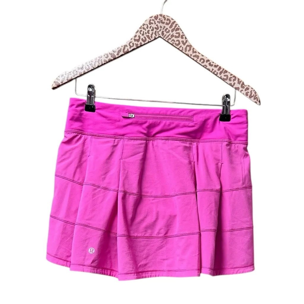 Lululemon Pace Rival Skort Skirt Tennis Golf Neon Hot Pink 6 13" Length - Image 2