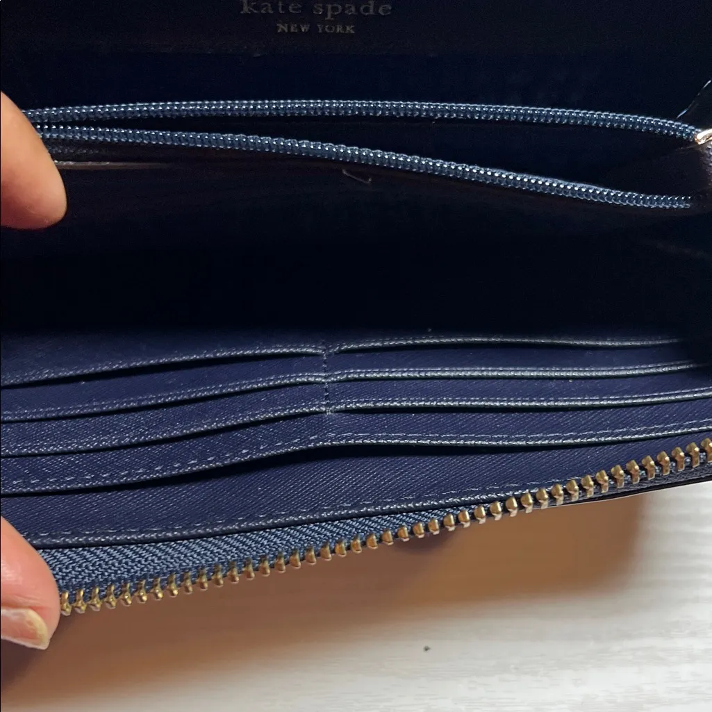 Kate Spade Midnight Black Saffiano Wallet - Image 6