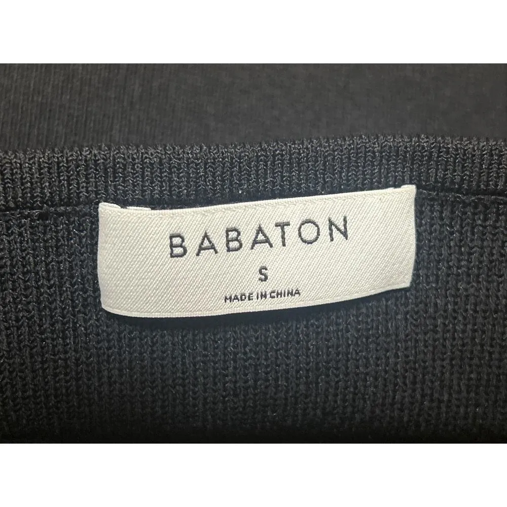 Aritzia Babaton Black Sleeveless Sculpt Rib Corset Bustier Tank Crop Top Size S - Image 3