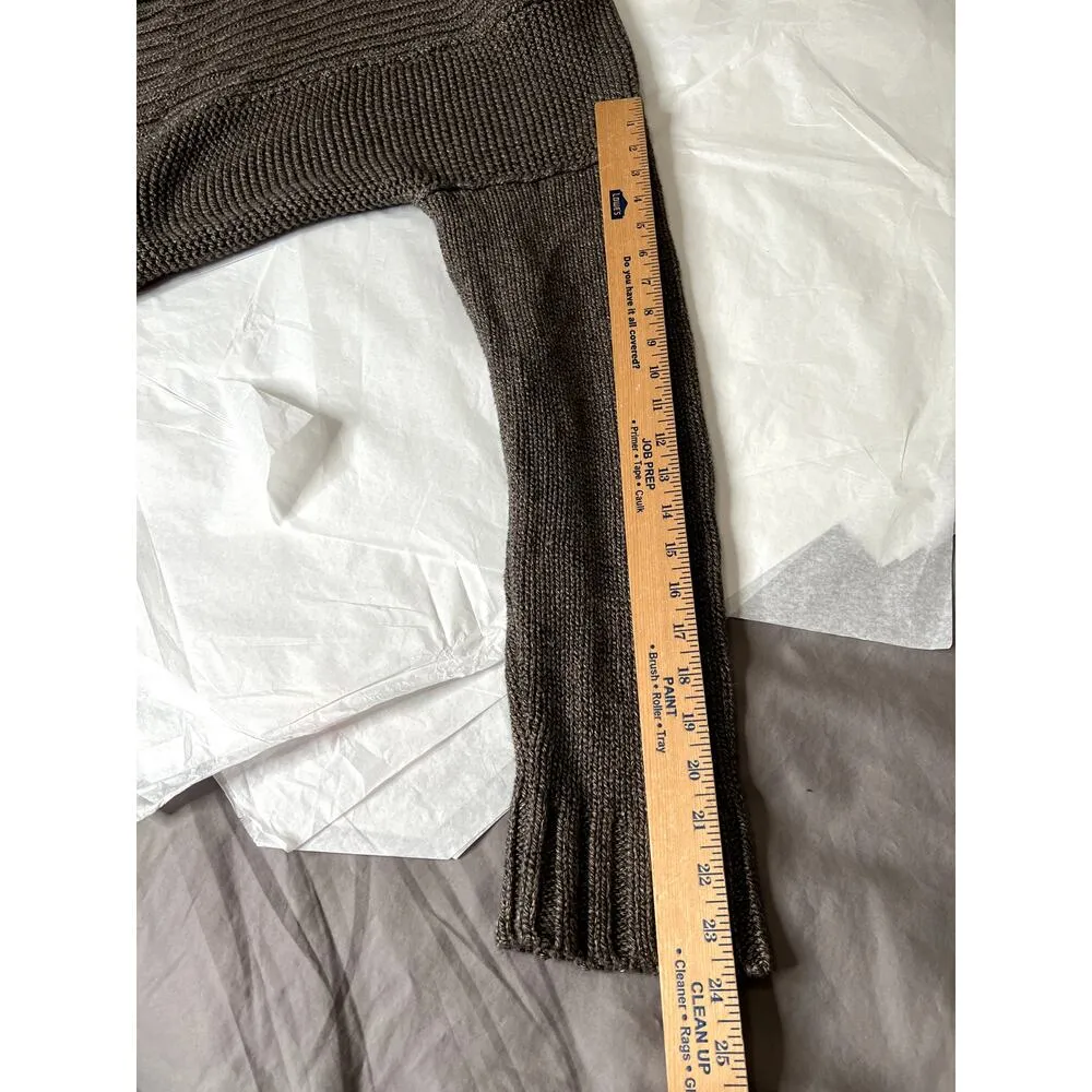 Pistola womens size L swewater brown chunky knit, high-low hem lagenlook - Image 6