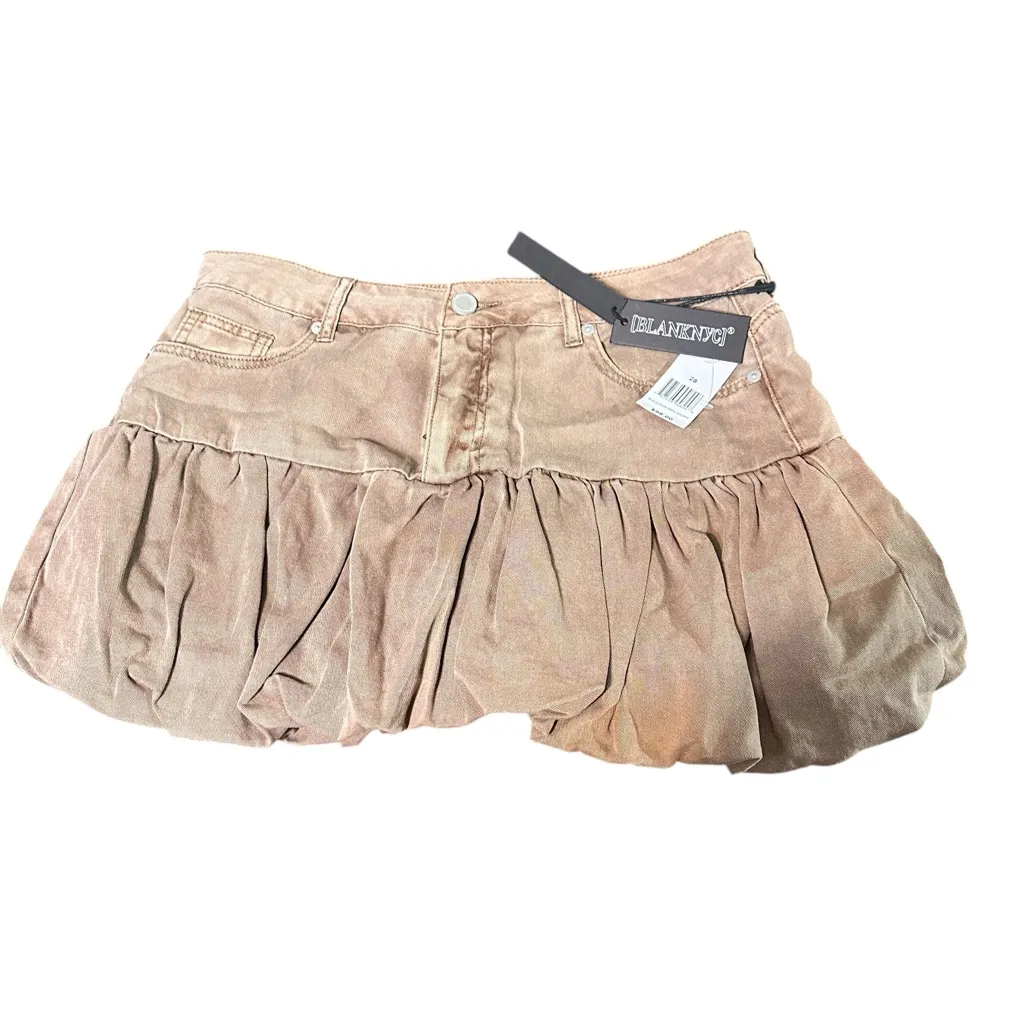 NWT Blank NYC Tan Mini Bubble Skirt 28 - Image 5