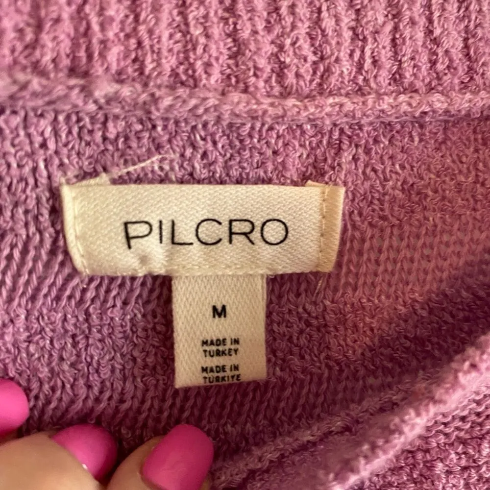 Pilcro medium purple violet oversized tunic sweater boho raglan comfy lounge - Image 6
