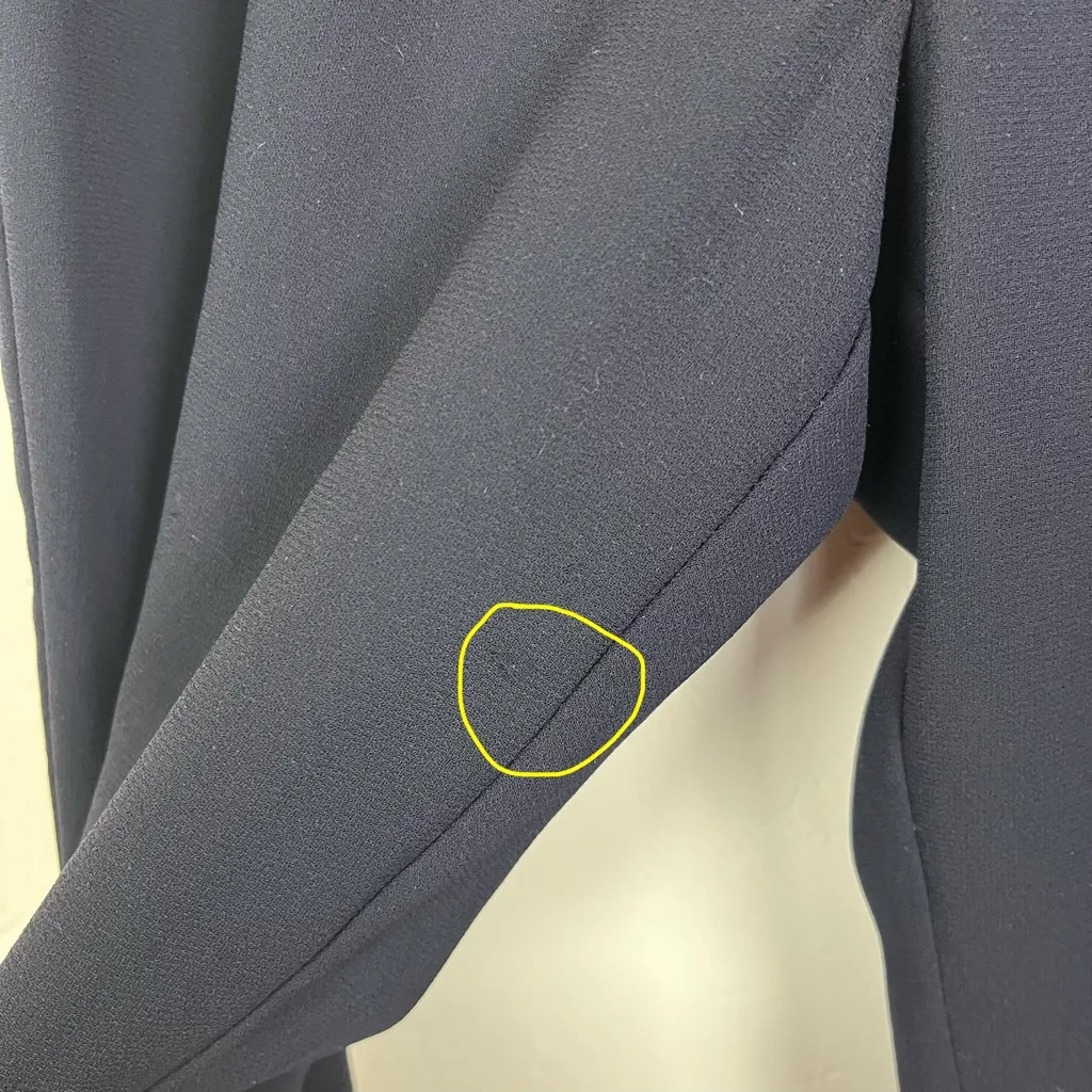 Whistles Navy Blue Drawstring Tapered Straight Leg Pants Size 6 - Image 4