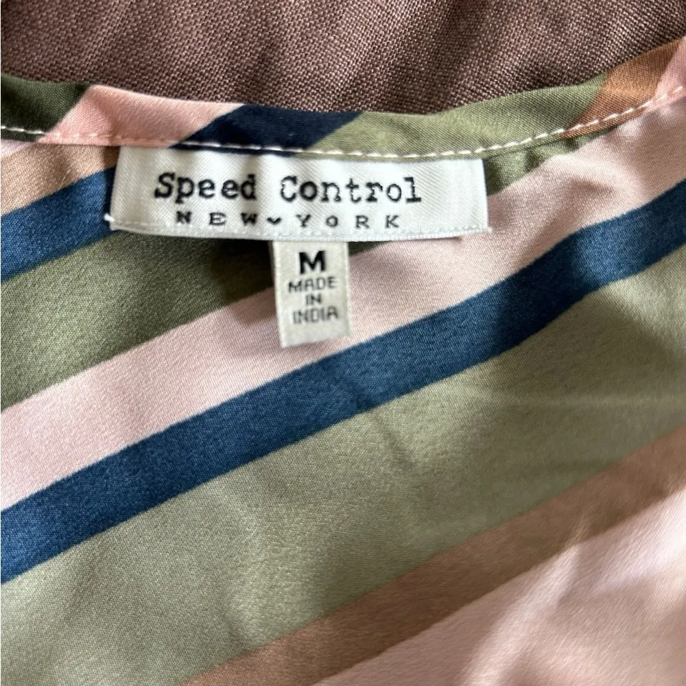 Speed Control Striped Sleeveless Jumpsuit Women’s Size Medium - Image 3