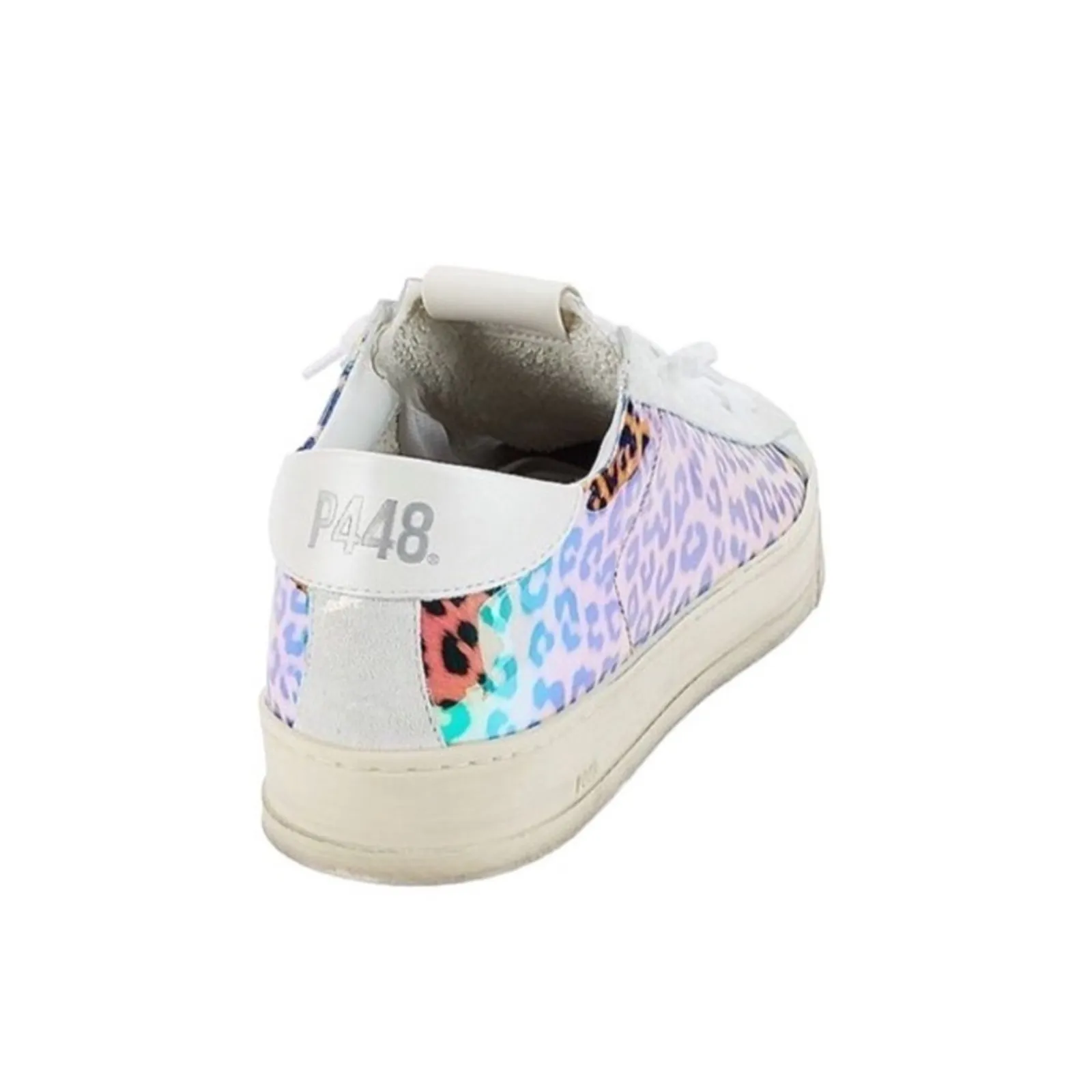 P448 Italian Jack Hologram Sneaker Women 5.5 Leather Shine Boho Preppy Fairy NWB - Image 7