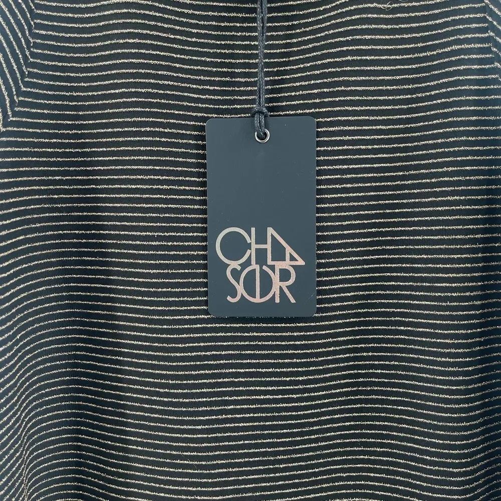 CHASER Tank Size Extra Small NWT Black Gold Stripe Metallic Going Out Evening - Image 6