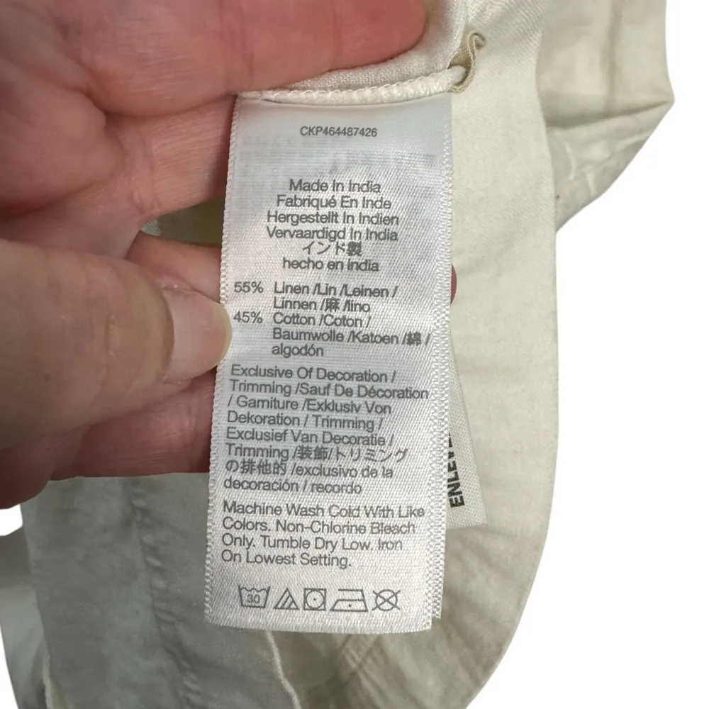 Madewell Linen Cotton Puff Sleeve Mini Dress - Image 9