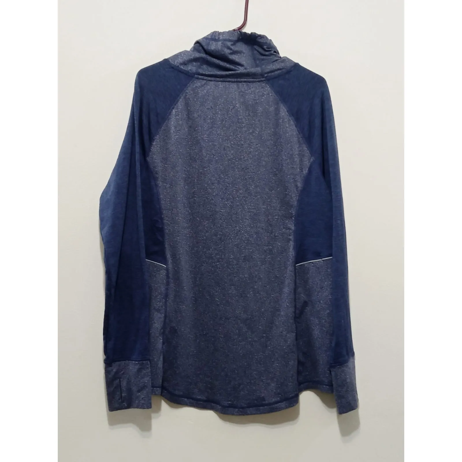 Avia Women's Athletic Top Pullover Blue Drawstring Long Sleeve Funnel Neck XL - Image 8