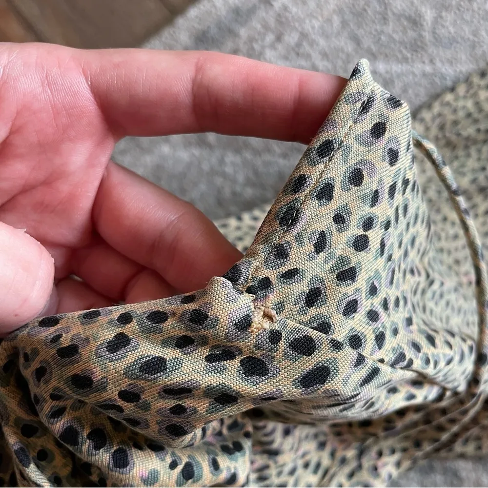 Diane Von Furstenburg 90s Vintage Stretch Silk Draped Cowl Neck Midi Slip Dress - Image 9