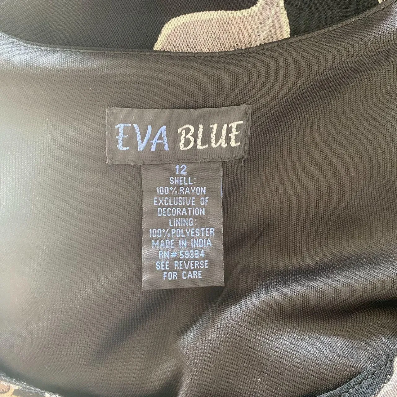 Eva Blue Black White Silver Witchy Whimsygoth Beaded Layered Midi Dress 12 / L - Image 8