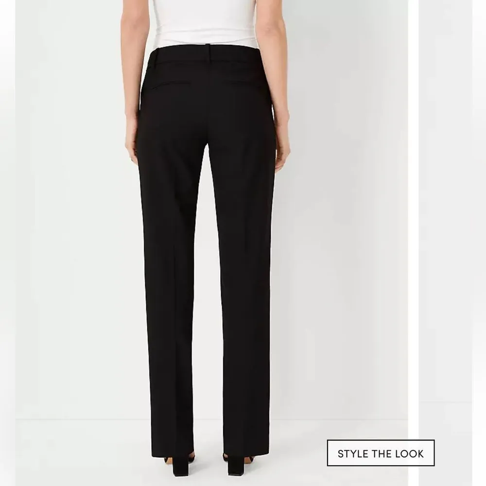 Ann Taylor NWT The Straight Mid Rise Pants Classic Deep Navy Sky Size 8 Petite - Image 3