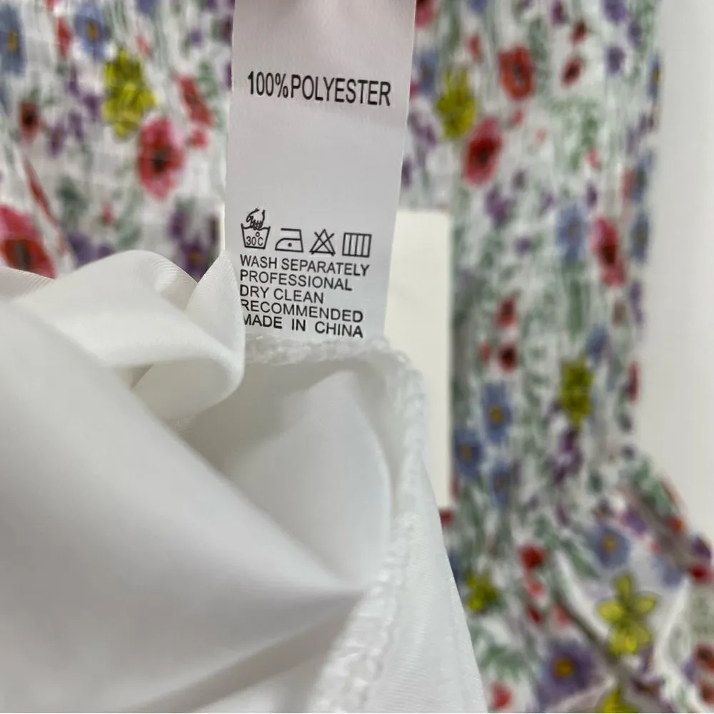 70/21 Ruffle Floral Print Skirt Size Small - Image 6