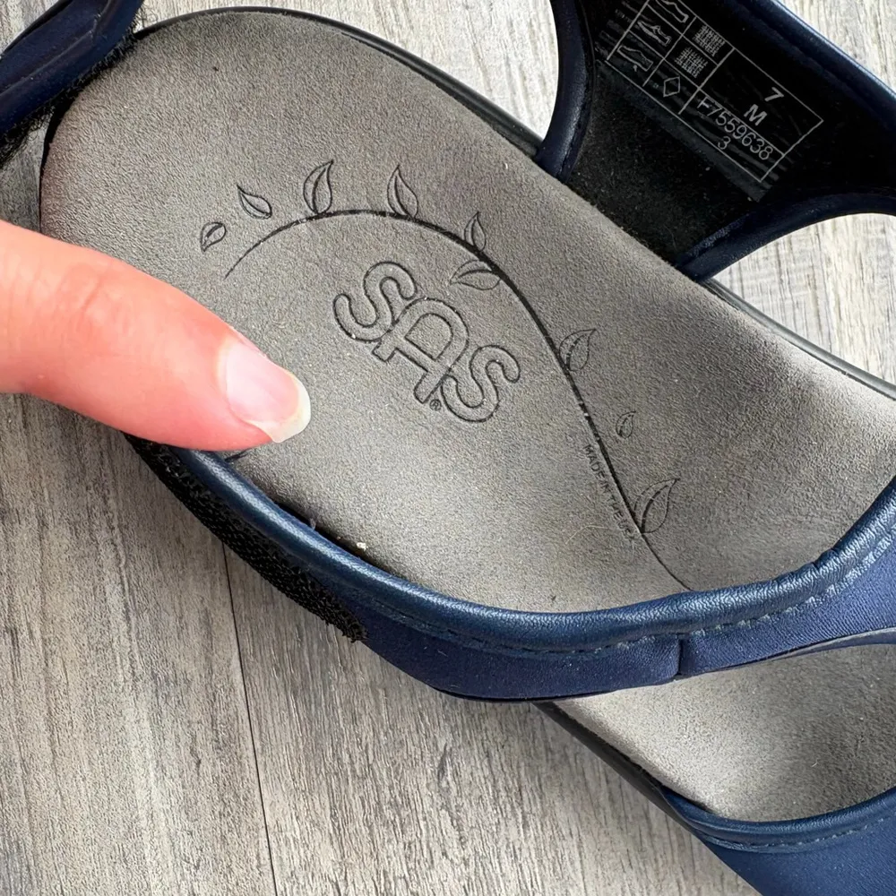 Nwob SAS Harmony Heel Strap Sandal Blue/Gray Size 7 M Blue - Image 8