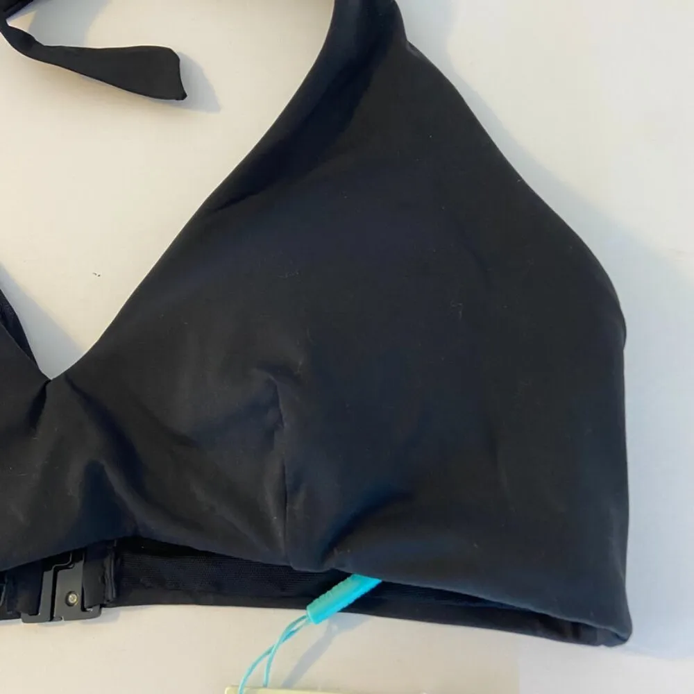 NWT Sea Level Australia Black Eco Essentials Multifit Halter Bikini Top Size 10 - Image 11
