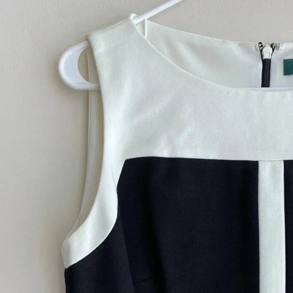 Lauren Ralph Lauren Black and White Sheath Dress, Size 14P - Image 2