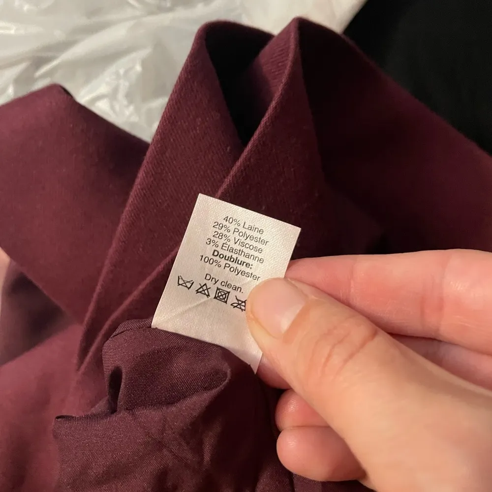 J. Crew Burgundy Wool Blend flannel Skirt - Image 6