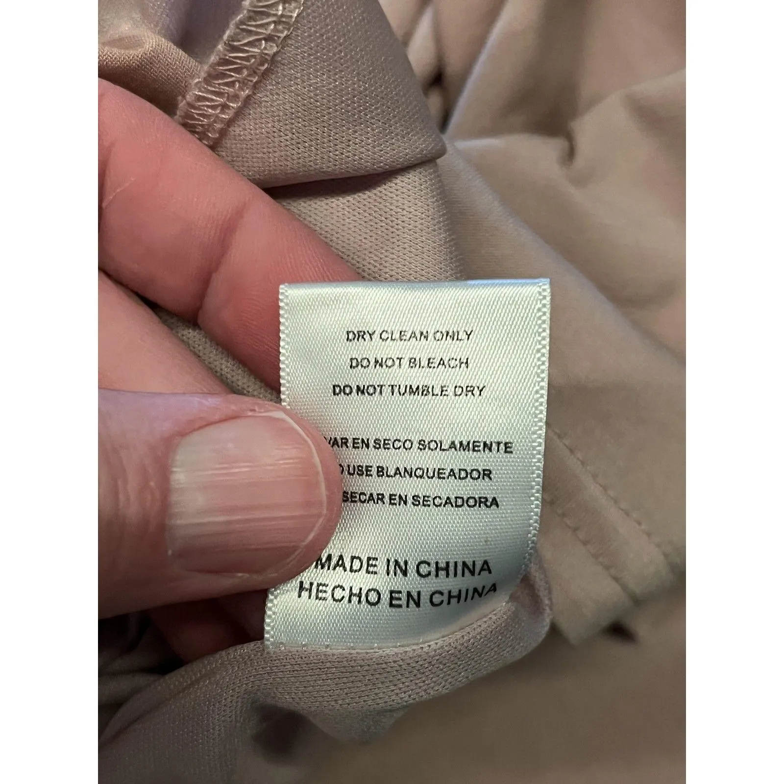 Charlotte Russe Dress Womens Medium Beige Long Sleeve Lattice Cutout Bodycon - Image 11