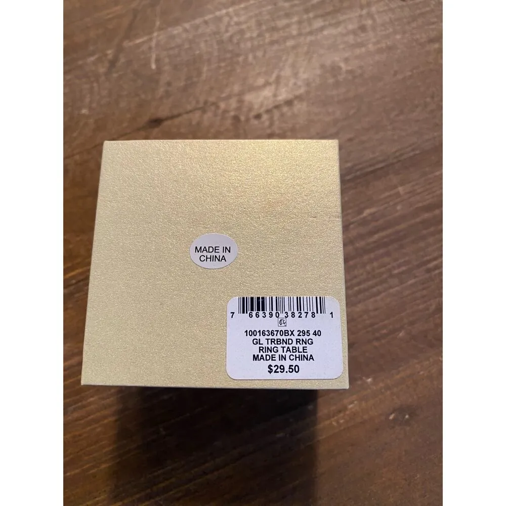 Gold-Tone Pavé & Square-Crystal Triple-Row Ring size 8 - Image 3