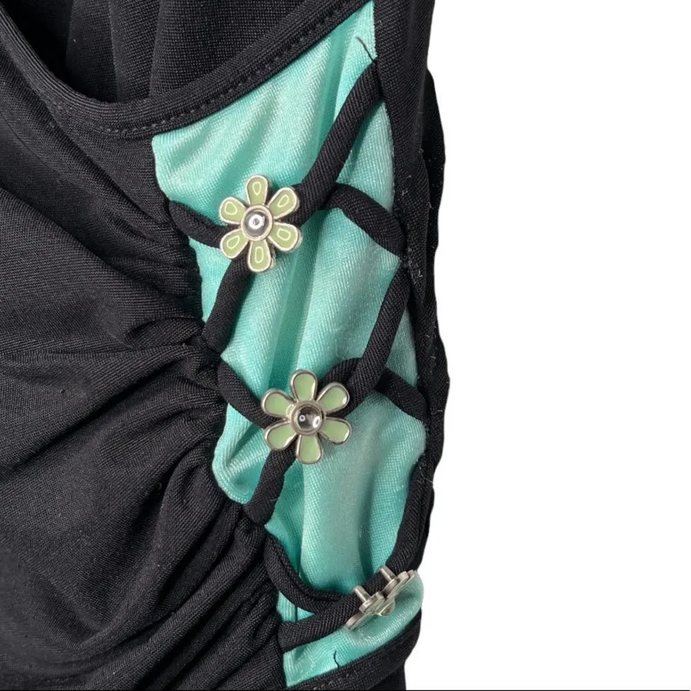 Vintage It Figures One Piece‎ Bathing Suit Black Size 10 - Image 6