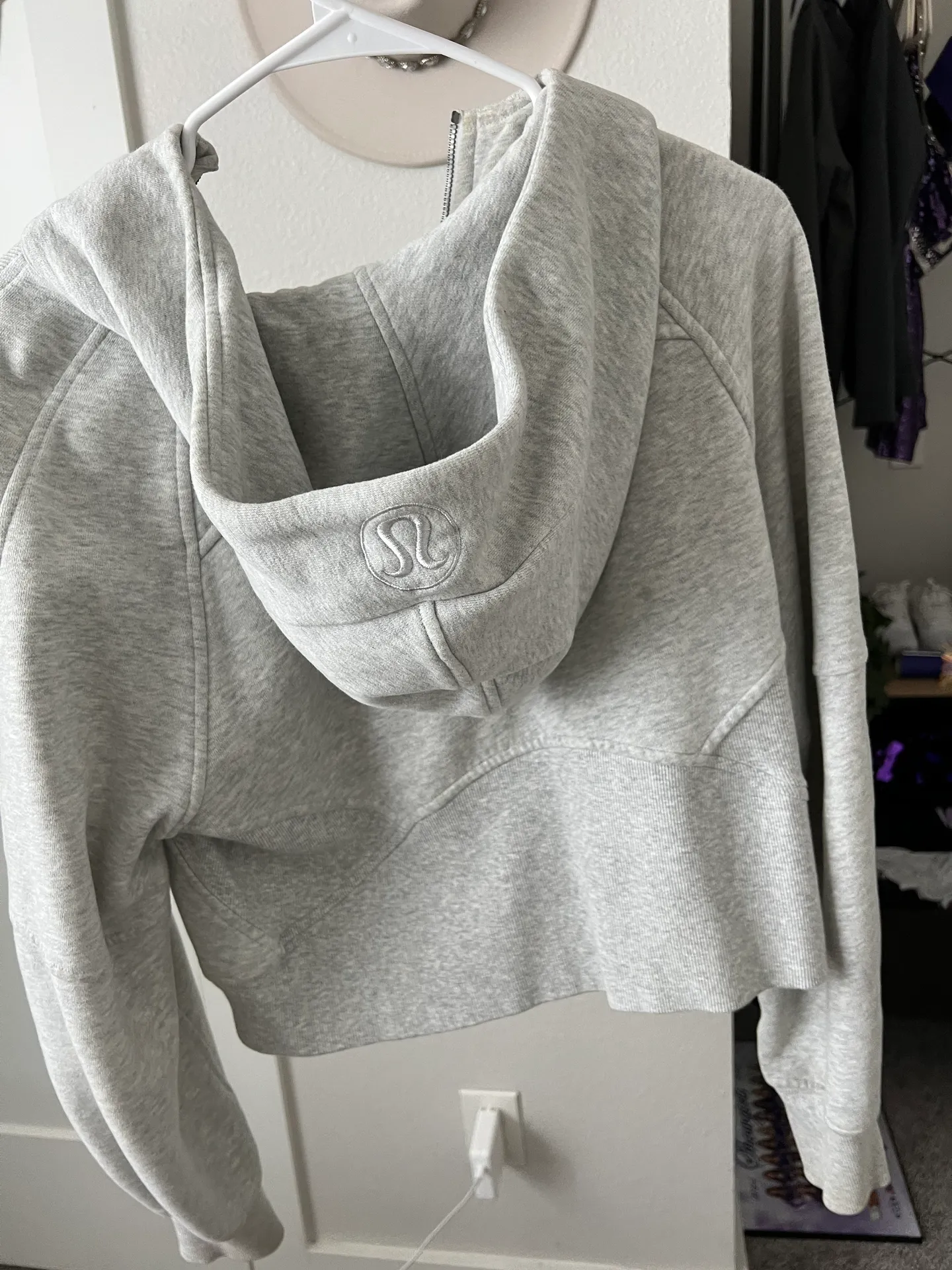 Gray Scuba Hoodie Quarter Zip-Up - Image 4