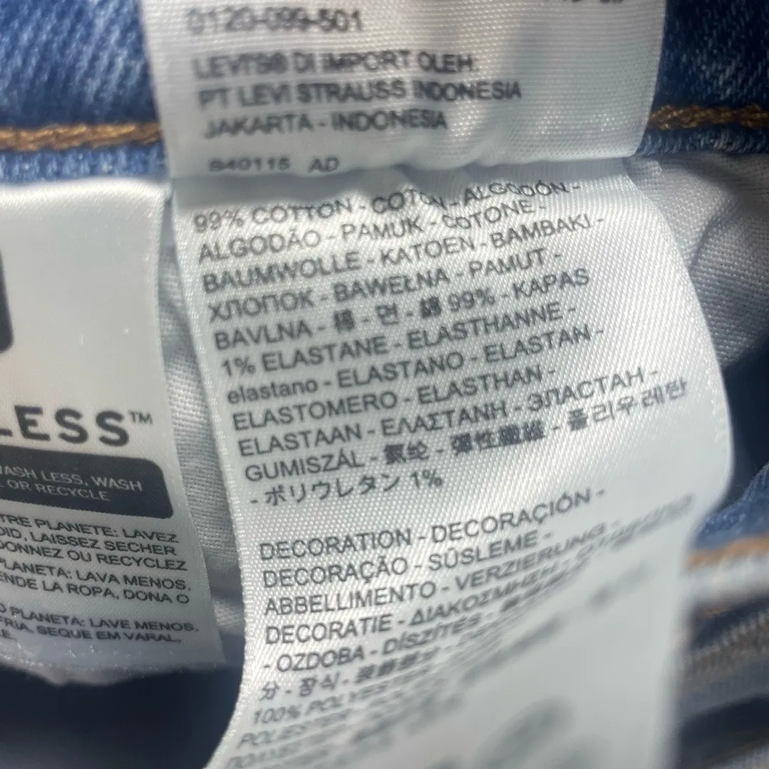 Levis 501 Embroidered Jeans size 26x30 Del Norte Medium Wash Flames Western - Image 12