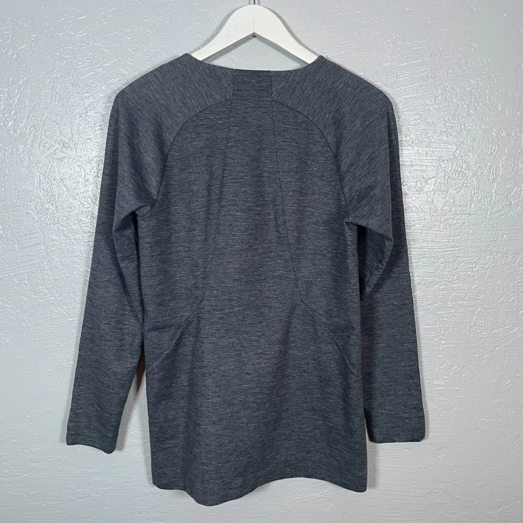 Title Nine Women M Gray She Leads Tunic Ponte Pockets Long Sleeve Athleisure - Image 4