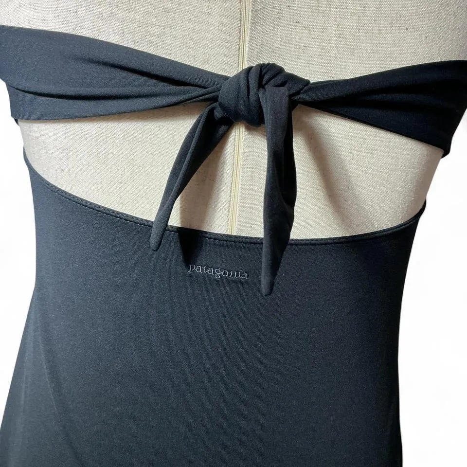 Patagonia‎ Halter Midi Dress Black Sleeveless Tie Back Casual Womens - Image 3
