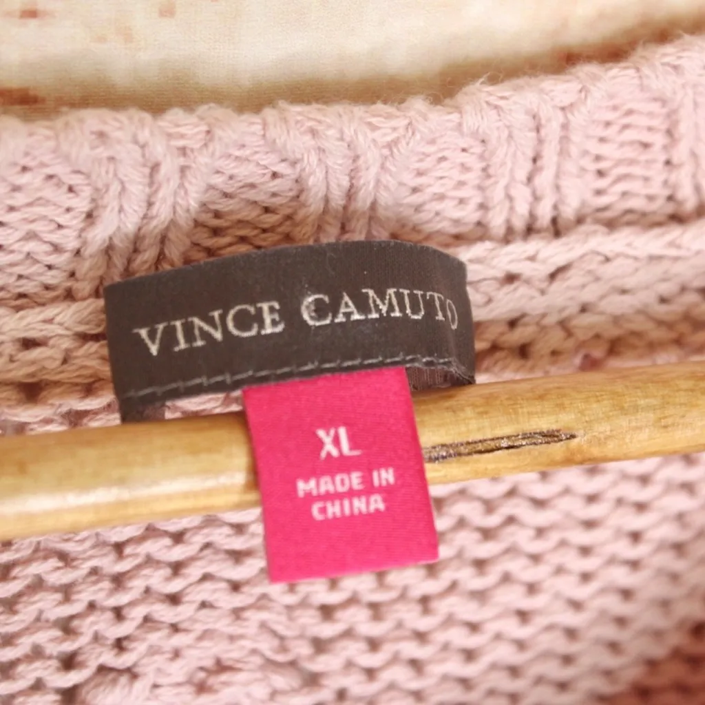 Vince Camuto Blush Pink Crew Neck Sweater Umbra Forest - Image 5