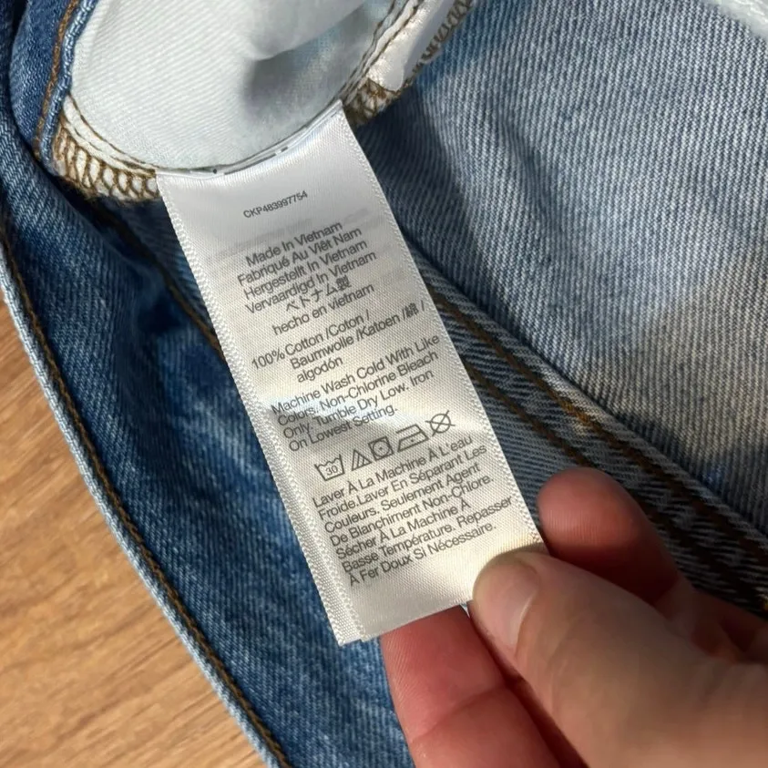 NWT Madewell The Petite '90s Straight Jean Revoir Wash Size 31P - Image 8