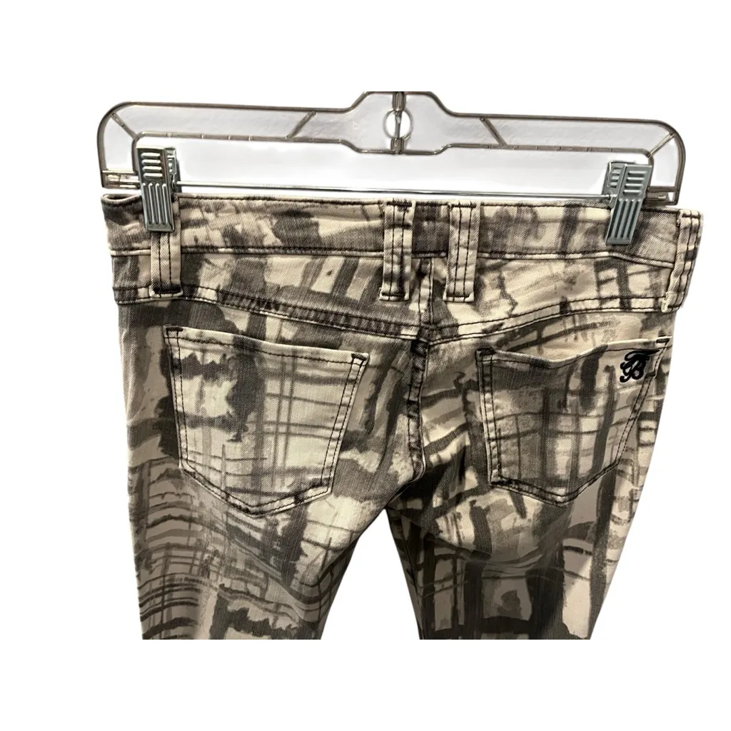 Franky B NWT Gray White Skinny Jeans Stretch Size 26 Leggings Jeggings Casual - Image 7