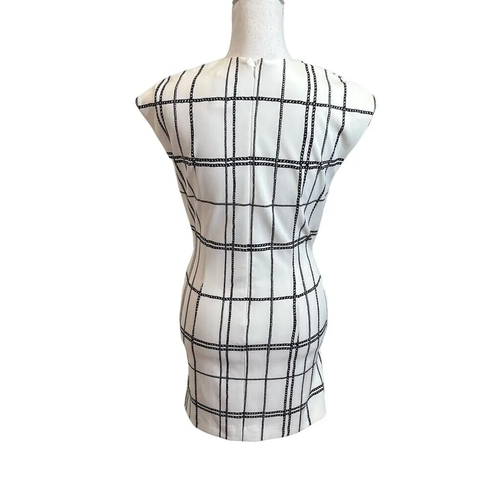 C/MEO Stay Ready Dress Ivory Rope Size Small Mini Hidden Zip Lined - Image 7