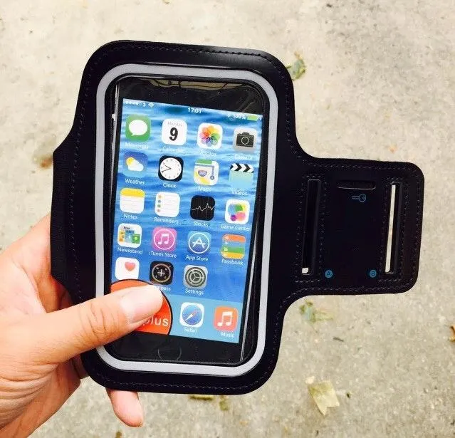 iPhone/Galaxy Sport Gym Exercise Armband Black - Image 2