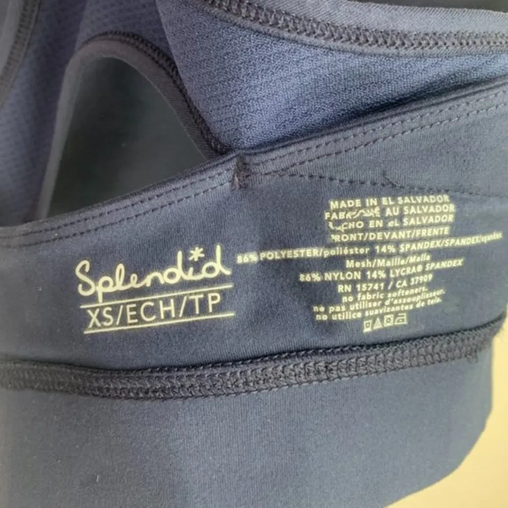 Splendid Navy Blue Yoga High Neck Bra - Image 5