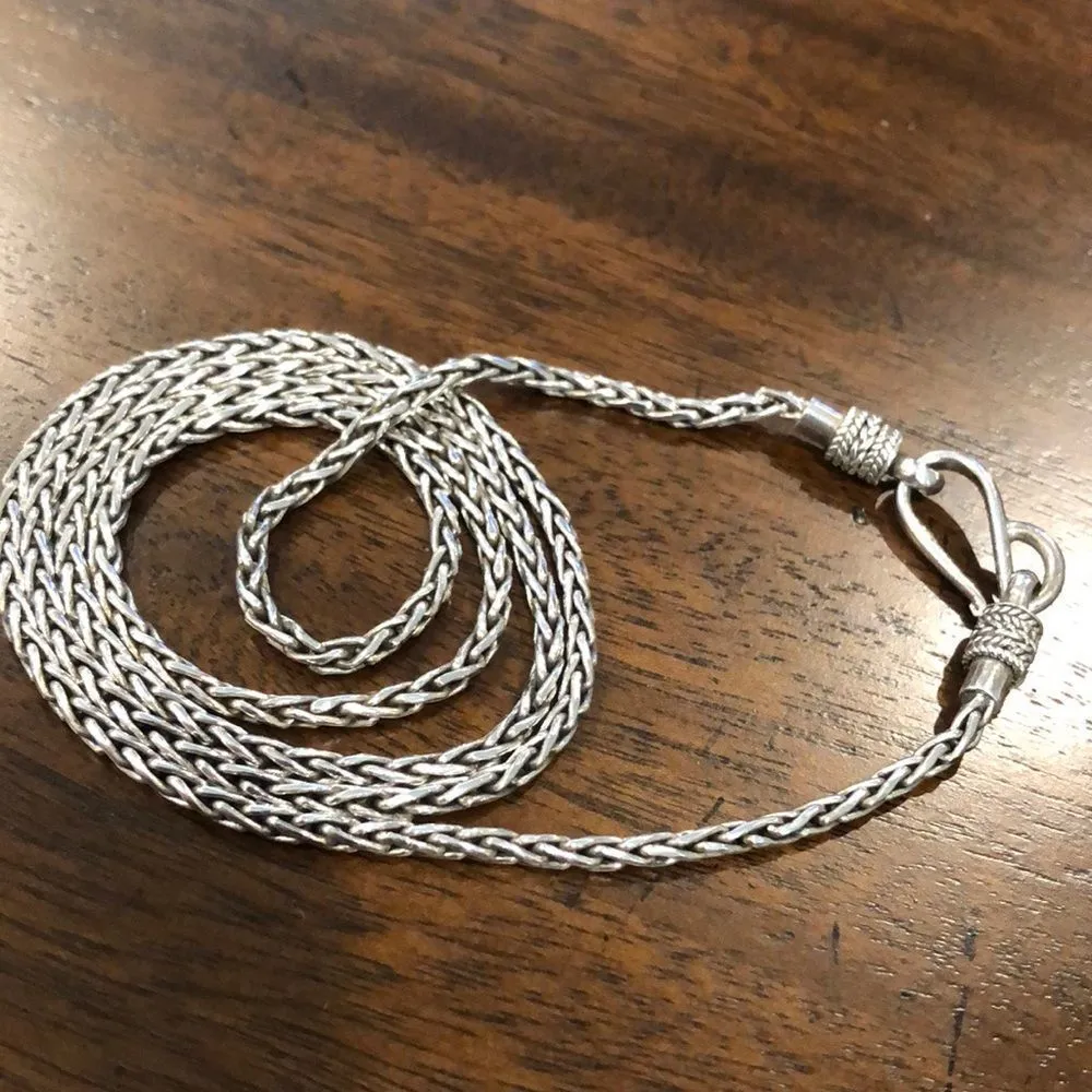 Stunning BA Suarti Crafted Balinese Woven Sterling Silver Necklace - Image 6