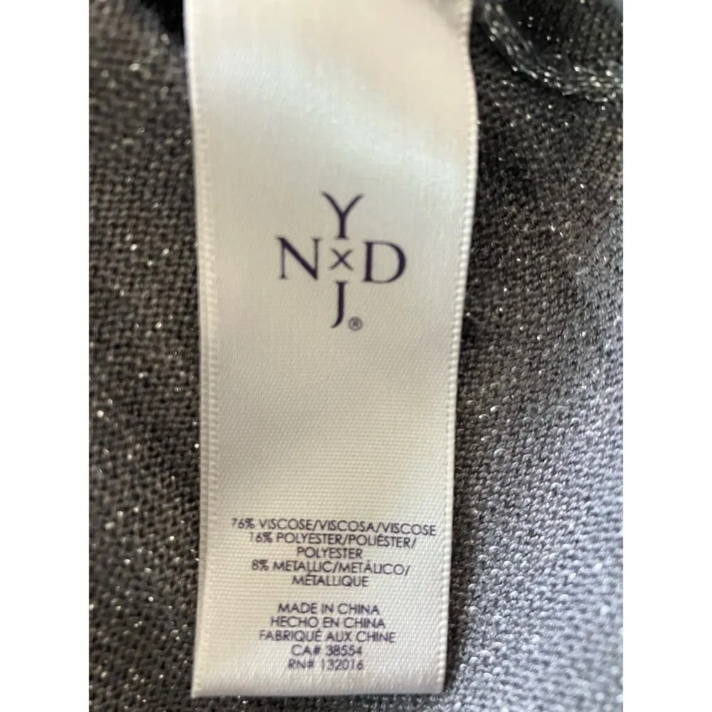 NYDJ Not Your Daughter's Jeans Long Sleeve Top Pewter Sparkle Size Petite Large - Image 5