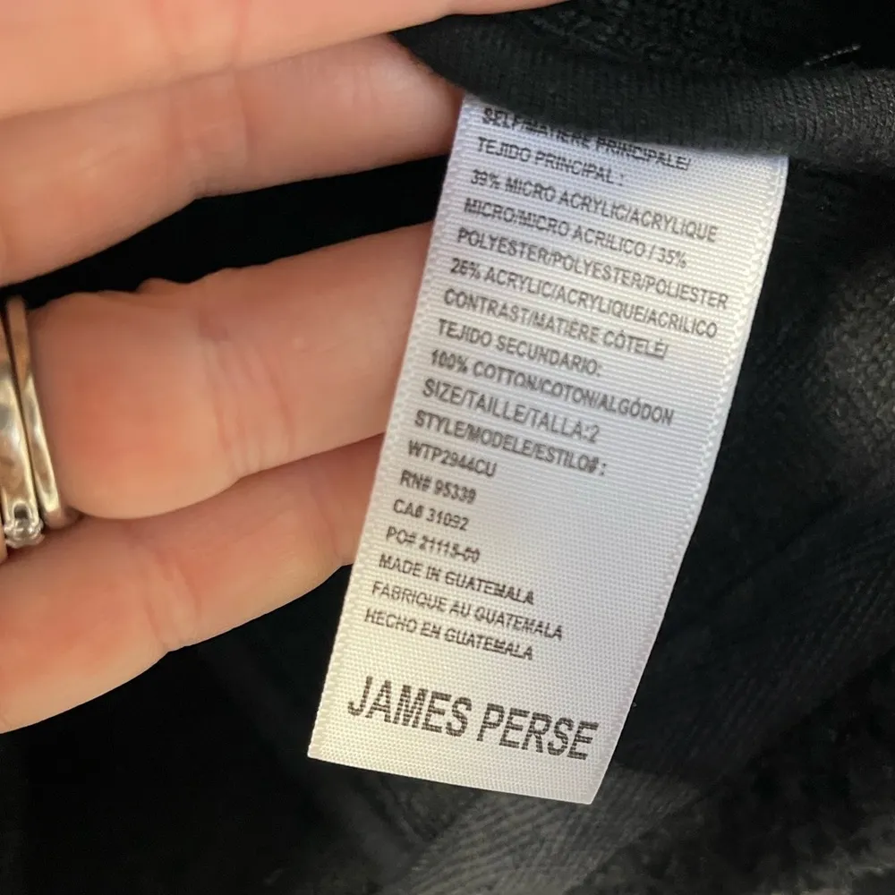 Standard James Perse black Sherpa fleece button jacket size medium - Image 5